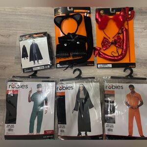 Bundle of Adult Halloween Costumes and Accessory Set